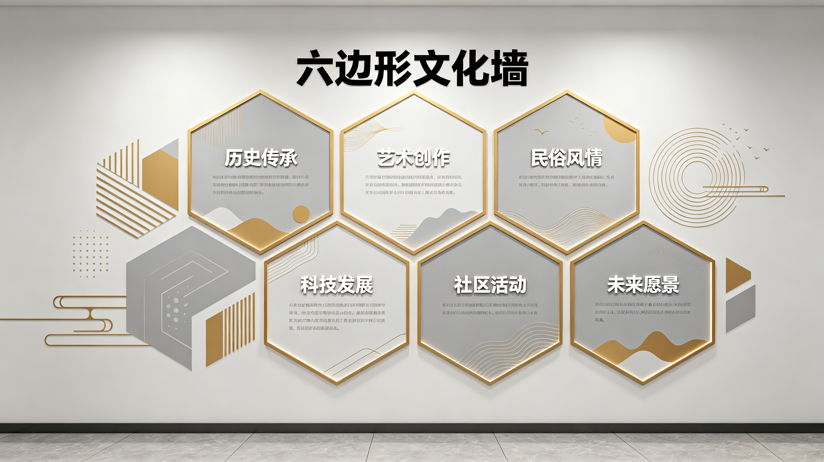 晋江企业文化墙 | 六边形信息美学